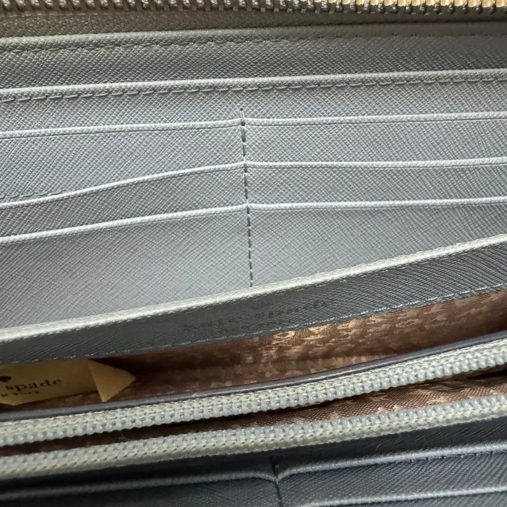 Kate Spade Laurel Way Neda Wallet Cloudcover Zip Around Wallet Dusty Blue